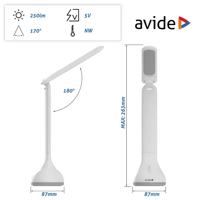 Avide LED Φωτιστικό Γραφείου RGB Mood Light Άσπρο 4W 15.001.0922 3
