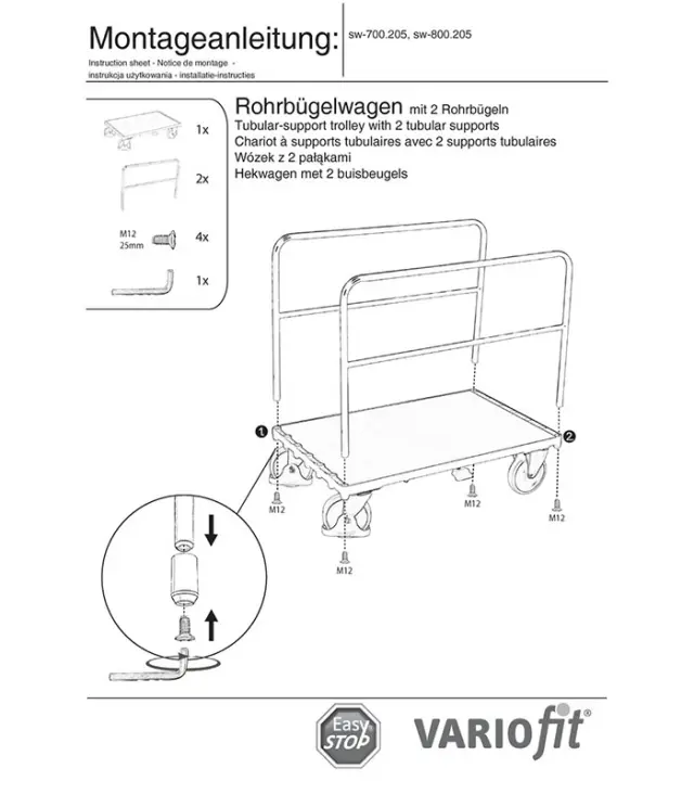Variofit sw-700.205 Πλατφόρμα Μεταφοράς για Φορτίο Βάρους ως 500kg 2