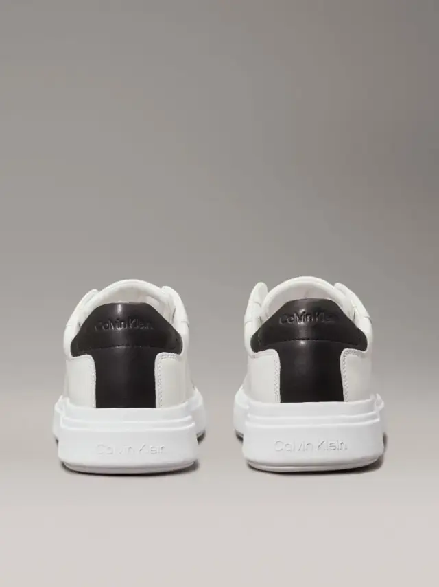 Calvin Klein - Ανδρικά Sneakers Low Top Lace Up Lth HM0HM01016-0K9 Λευκό 3