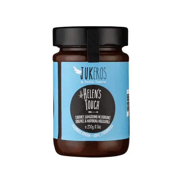 Chutney Δαμάσκηνο με Κόκκινες Πιπεριές & Μαροκινά Μπαχαρικά - Jukeros - 250gr 5214000619291