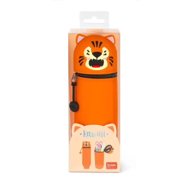 Legami® 2in1 Kawaii Κασετίνα Βαρελάκι και Μολυβοθήκη- Tiger