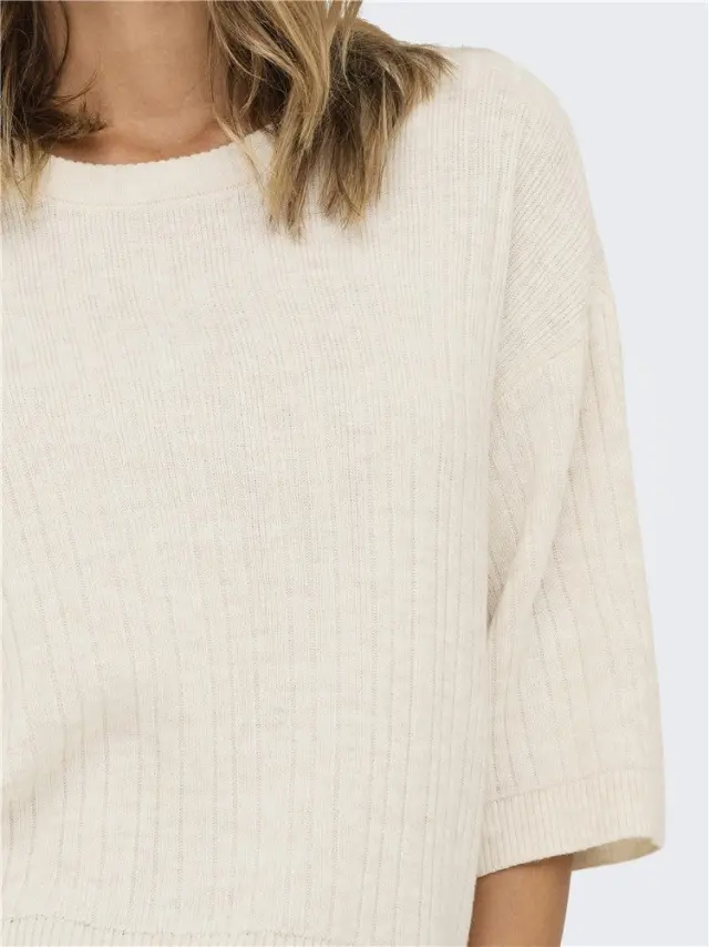 Μπλούζα πλεκτή, ONLTHEA SS O-NECK PULLOVER, Only - XL 3