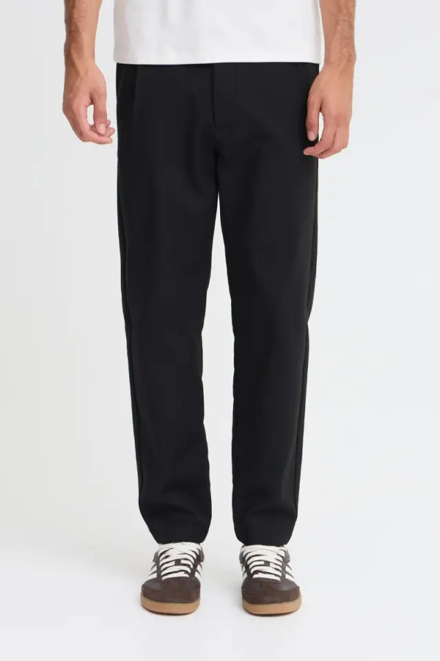 Casual Friday Ανδρικό MARC Chinos Παντελόνι με Πιέτα – Black - 30W 32L