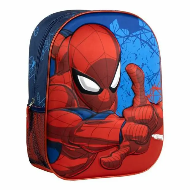 Spiderman Web Force 3D Σχολική Τσάντα Πλάτης Δημοτικού Μπλε 31 x 25 x 10 cm Μπλε