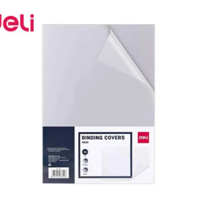 Deli Εξώφυλλα Βιβλιοδεσίας PVC Α4 0.2mm Διάφανα 50 Τεμάχια/ 231.938206 (Deli)
