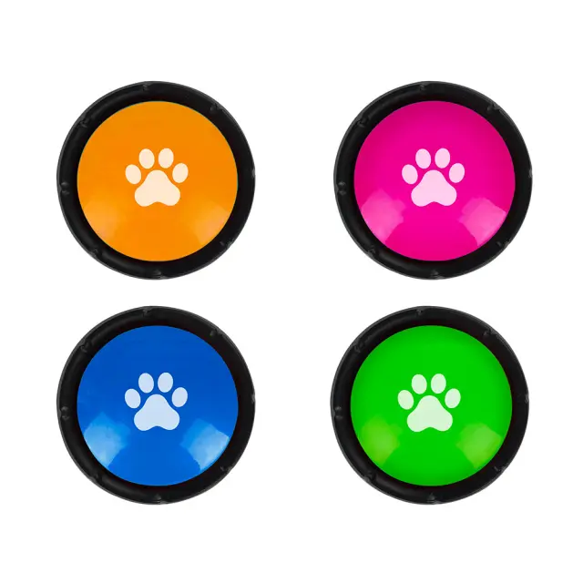 The Source Winning Set 4 Recordable Dog Buttons (Κουμπιά ηχογράφησης για εκπαίδευση σκύλου)
