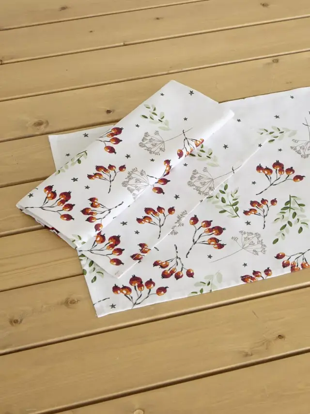 Nima Home Σετ Σουπλά 2 x 35x50 - Mistletoe Λευκό, Κόκκινο, Πράσινο