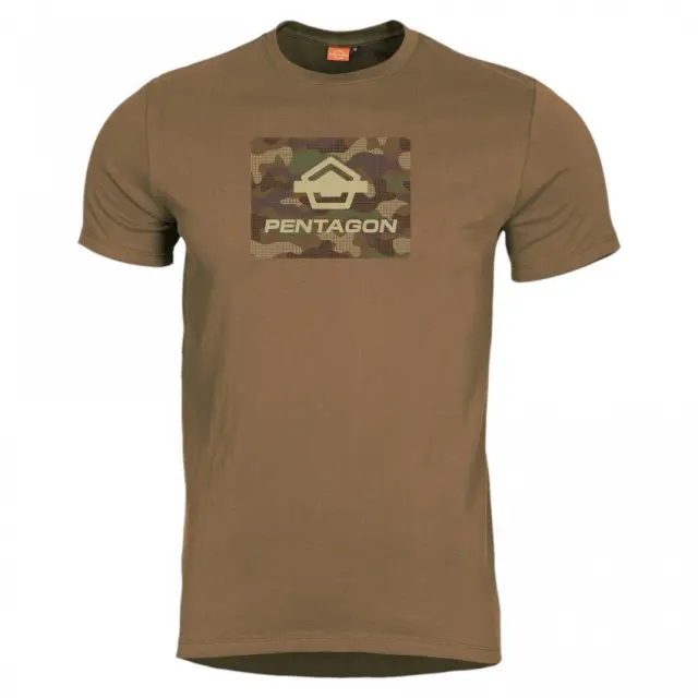 Pentagon Ageron "Spot Camo" T-Shirt-Μπλουζάκι Μακό για Τακτική - Καθημερινή Χρήση - 03-Coyote-Καφέ