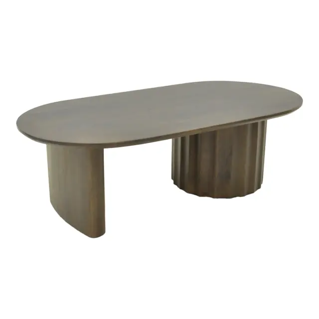 Τραπέζι σαλονιού Flute pakoworld wenge μασίφ ξύλο μάνγκο 130x65x40εκ 2