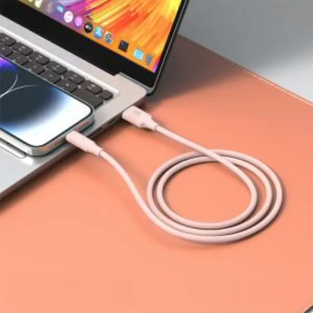 Καλώδιο USB High-Speed A αρσ. - USB Type-C αρσ. 15W, 1.00m σε ροζ χρώμα 3