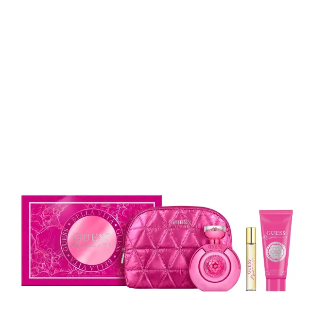 Guess Bella Vita La Mia Γυναικείο Αρωματικό Σετ: Eau De Parfum 100ml & Travel Spray 15ml & Body Lotion 100ml & Pouch