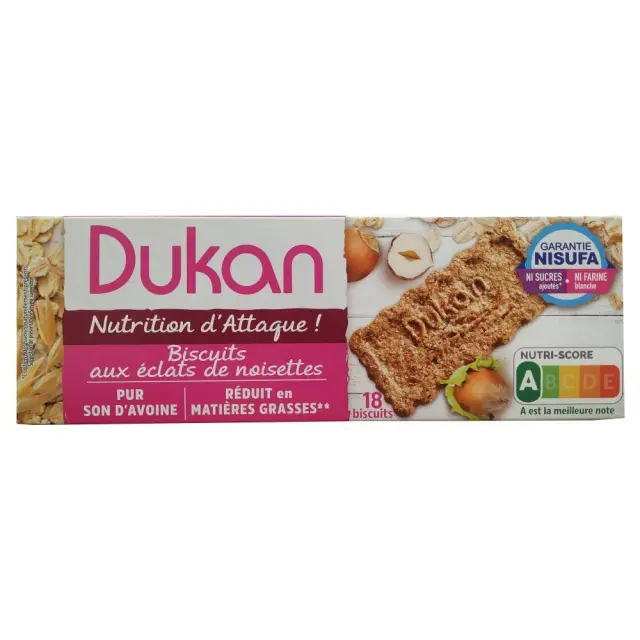 DUKAN Μπισκότα Βρώμης Με Γεύση Φουντούκι 1 Τεμ. 225gr