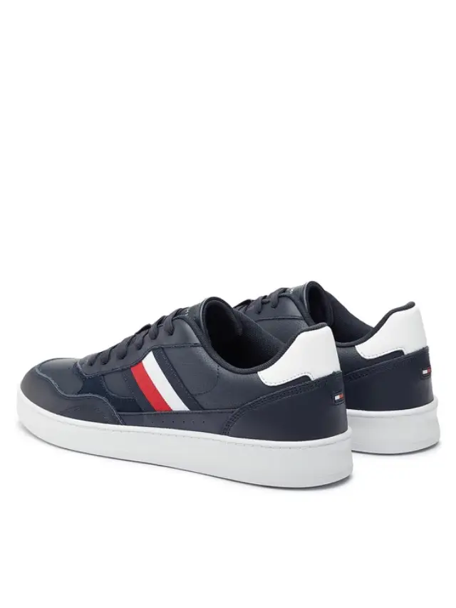 Tommy Hilfiger - Ανδρικά Sneakers Court Cupsole Retro Lth Stripes FM0FM04828-DW5 Μπλε 2