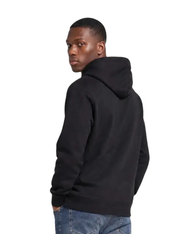 Calvin Klein - Ανδρική Μακρυμάνικη Φούτερ French Terry Woven Label Hoodie LV04RG269G-UB1 Μαύρο 2