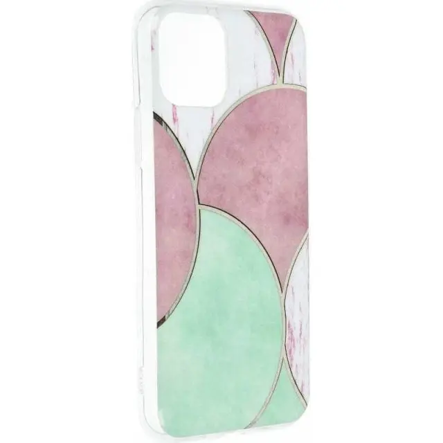 Cosmo Marble Silicone Case Θήκη Σιλικόνης Για Apple iPhone 12 Pro Max - Πράσινο/Ροζ Μάρμαρο OEM