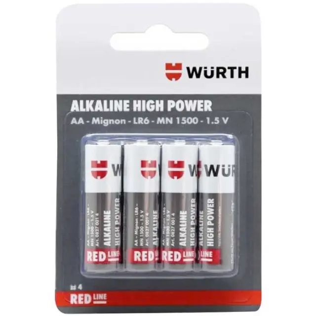 Wurth Red Line Αλκαλικές Μπαταρίες AA 1.5V 4τμχ 08270014