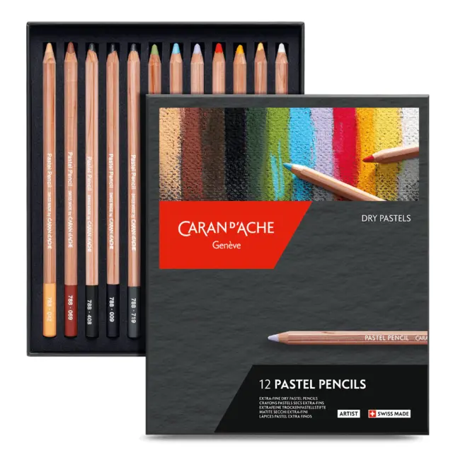 Σετ Μολύβια Παστέλ Caran d'Ache Pastel, 12 Χρώματα