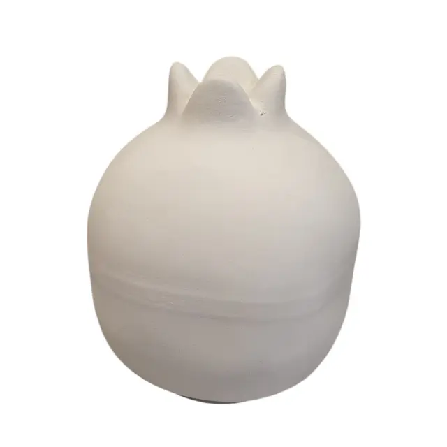 Ρόδι κεραμικό λευκό μεγάλο 10xY11,5cm