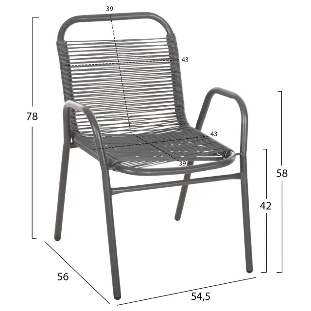 ΠΟΛΥΘΡΟΝΑ ΕΞ.ΧΩΡΟΥ FB95968.01 ΜΕΤΑΛΛΟ ΚΑΙ ΣΥΝΘ.RATTAN ΣΕ ΓΚΡΙ 54,5x56x78Υεκ. 2