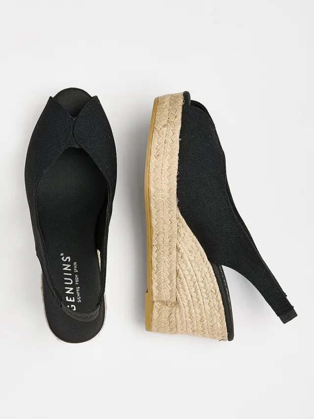 Genuins Πέδιλα Γυναικείο ύφασμα Μαύρο GEN/SWELL BLACK 3