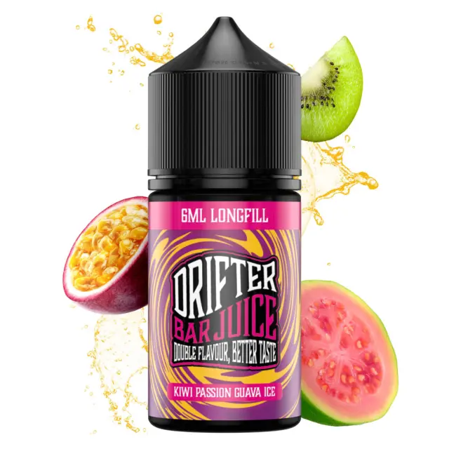 Drifter Bar Juice Kiwi Passion Guava Ice 6ml/30ml Flavorshot 30ml