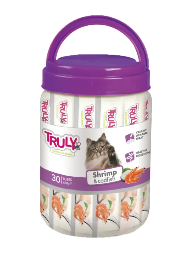 Truly - Creamy Lickable Shrimp and Codfish - 420g - Pet Supplies