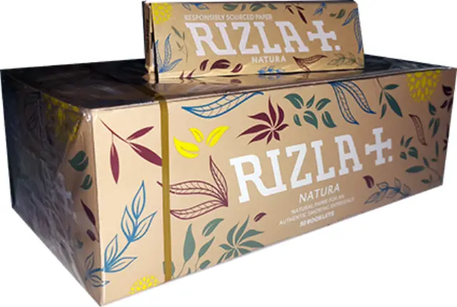 Χαρτάκια Rizla natura ακατέργαστα 50 φύλλων Συσκ. 50 τμχ