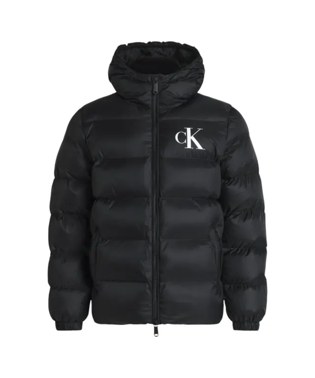 Calvin Klein - Ανδρικό Μπουφάν Ls Ltwt Nylon Padded Hooded Puff LV04RG513G-UB1 Μαύρο