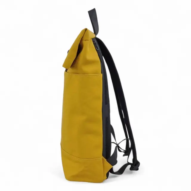 Αδιάβροχο Σακίδιο Πλάτης Rolltop MCAN M-159 για Laptop 15.6” | 30×14×45cm - Κίτρινο 3