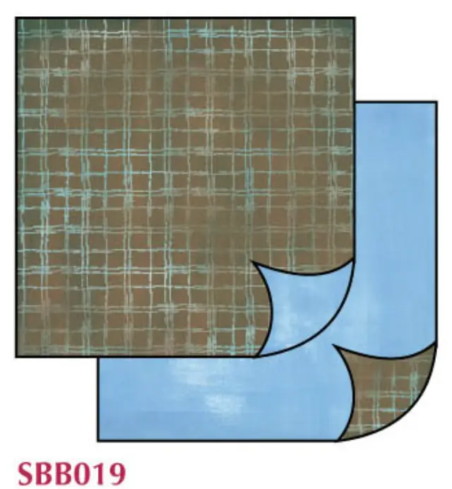 Χαρτί Scrapbooking Stamperia Διπλής Όψης - Tartan Blue/Faded - 31x30cm