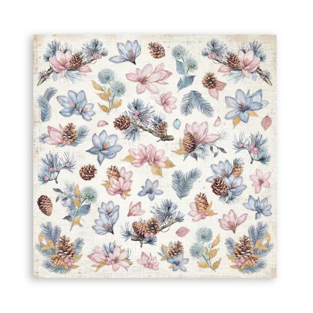 Χαρτιά scrapbooking 10τεμ, 20.3×20.3cm Stamperia, Create Happiness, Dewdrops 2