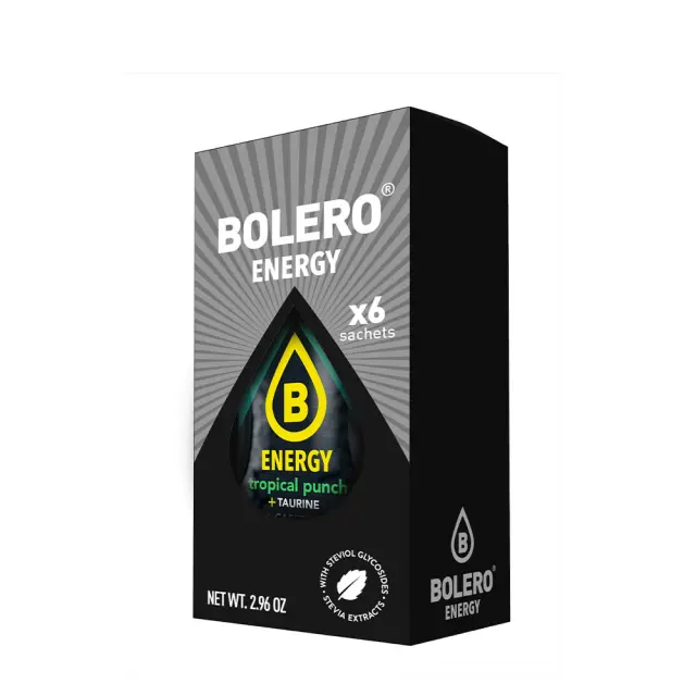 Bolero Energy Mix Tropical Punch, 6 x 14 g