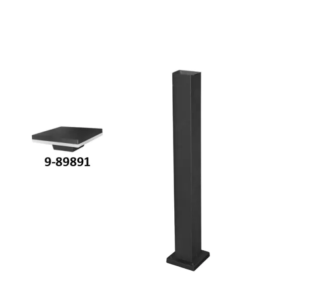 ΚΟΛΩΝΑ ΑΛΟΥΜΙΝ.ΤΕΤΡΑΓΩΝΗ ΓΙΑ ΦΩΤΙΣΤ LED 9-89891 65cm ΜΑΥΡΗ