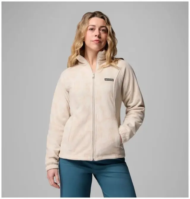 Ζακέτα Fleece Columbia Γυναικεία Benton Springs Printed Dark Stone Flowfalls - 2021771-276 - L