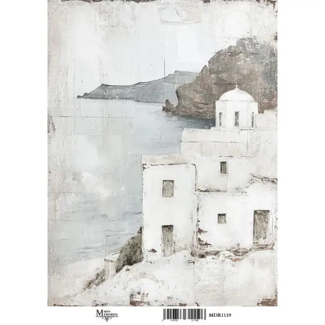 Ριζόχαρτο Maja's Memories, 30x42cm, Νησιώτικο τοπίο, MDR1119