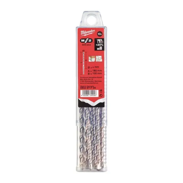 Milwaukee 4932371705 - ΤΡΥΠΑΝΙΑ SDS PLUS SET 10τμχ 6x160 MW 2
