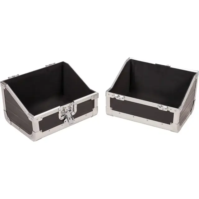 WALKASSE LPCASE-BOOMERANGBK DJ Case Split In Half Angle Cut 80 Vinyl Black. 2