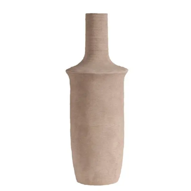 Βάζο μπεζ κεραμικό 14x14x33cm Espiel TOF317K2