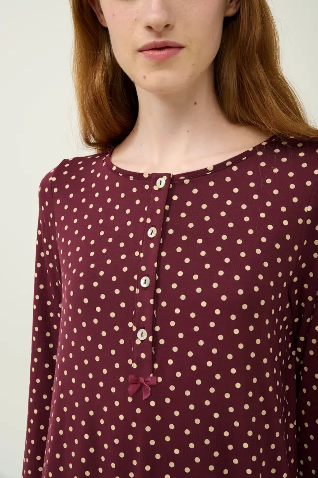 Γυναικεία Πυτζάμα Micromodal με Κουμπάκια Vamp 23030 RED WINDSOR 3