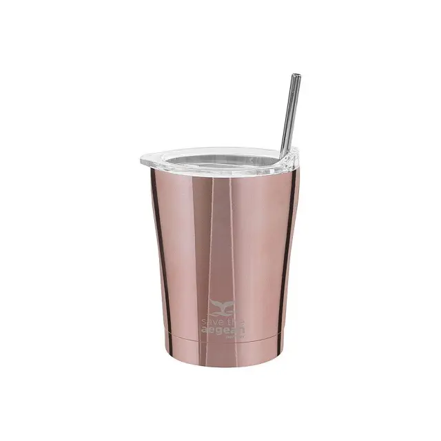Θερμός Coffee Mug Save The Aegean Rose Gold 350ml Estia 01-12489