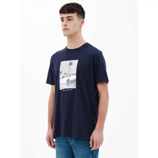 Emerson Surfer Collage T-Shirt (221.EM33.92-Navy Blue) - Μπλέ 3