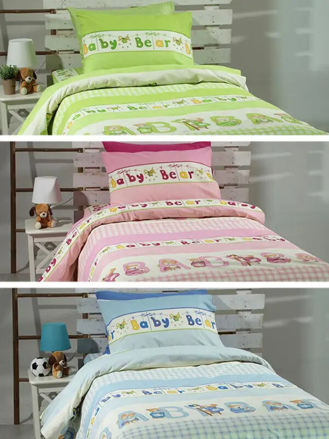 Σετ Σεντόνια Cotton Feelings εμπριμέ 8481 Green Μονό (165x270) Sunshine 2