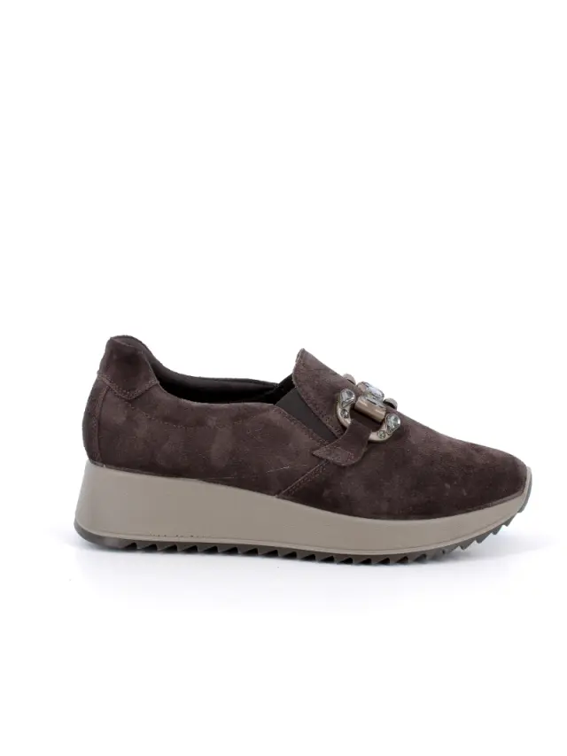 Imac Μοκασίνια-Loafers Γυναικείο δέρμα Nubuck Καφέ IMA/858200 T/MORO - 41 2