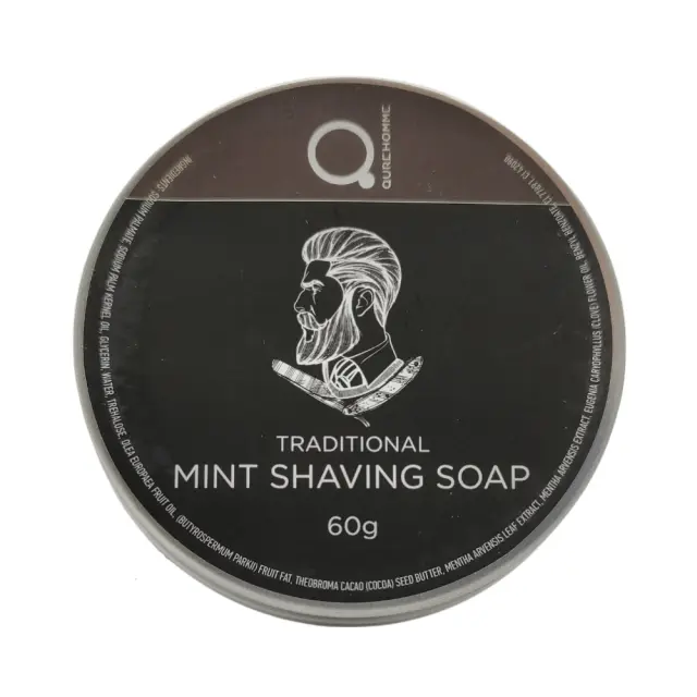 Σαπούνι Ξυρίσματος Μέντα 60g - (Mint Shaving Soap) από την Qure