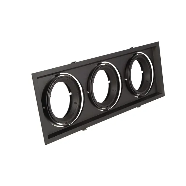 Olo 03116/3/B Τριπλό σποτ ορθογώνιο κινητό 47.5x17.5cm μαύρο