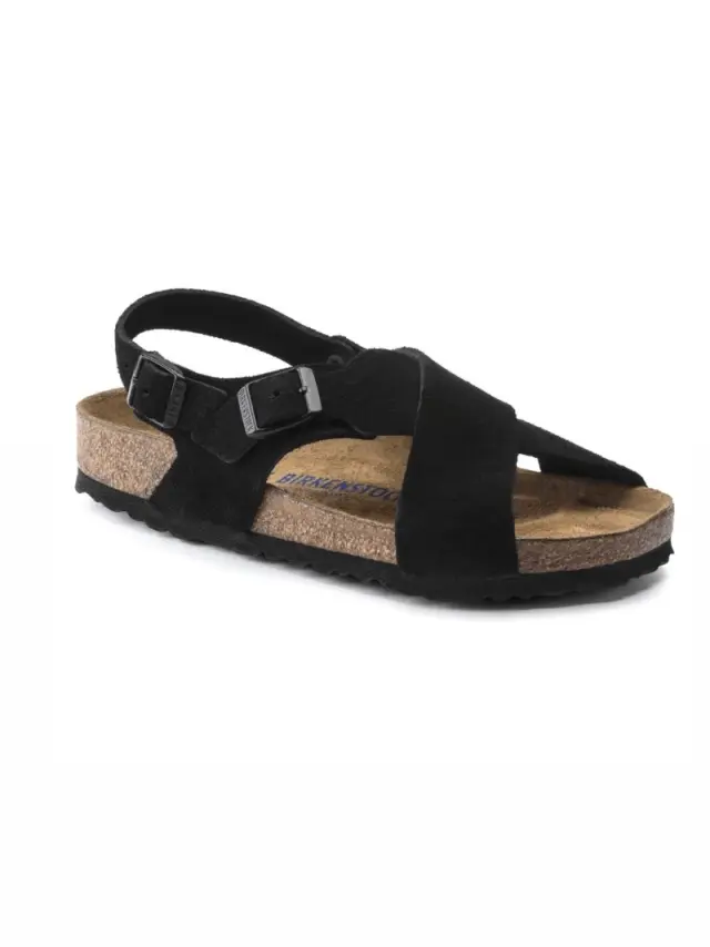 Birkenstock Πέδιλα Unisex δέρμα suede Μαύρο BIR/TULUM SOFT 1019968 BLACK 2