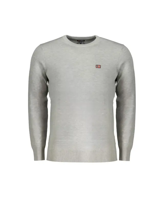 Norway Nautical School - Ανδρικό πουλόβερ Crewneck 833101-GREYME Γκρι Ανοιχτό