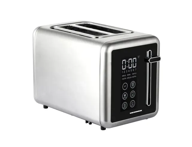 Φρυγανιέρα Heinner HTP-DD900BKSS με λειτουργία ξεπαγώματος, ισχύ 900W και χωρητικότητα 2 φέτες ψωμιού - Inox HTP-DD900BKSS