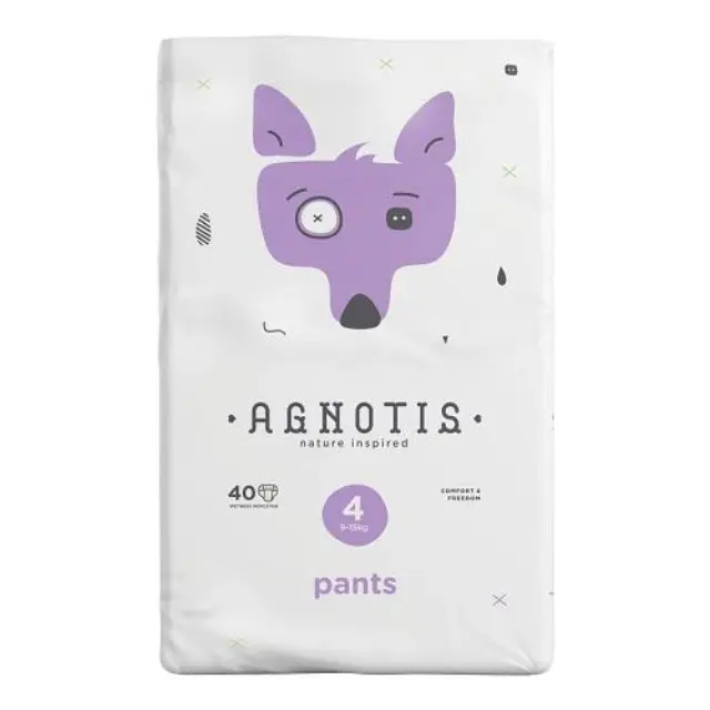 Agnotis Nature Inspired Pants No 4 (9-15kg) Βρεφικές Πάνες Βρακάκι, 40τμχ