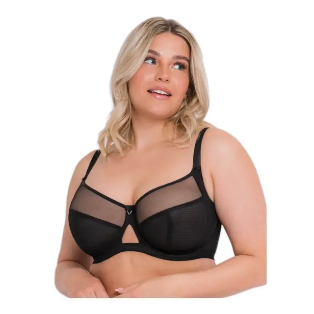Curvy Kate Γυναικείο Σουτιέν Μεγάλα Μεγέθη Victory Balcony, Χρώμα Μαύρο